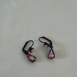 Sorrelli Pink and Purple Teardrop Earrings